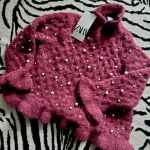 Zara Alpaca Blend Pearl Sweater